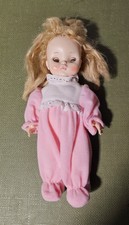 Vtg 1966 Effanbee Girl Doll - 11" Tall Blonde Hair w/Outfit Sleepy Eyes