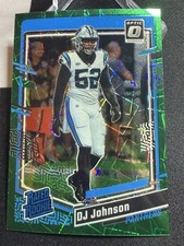 2023 NFL Donruss Optic Rated Rookie D.J. Johnson Green Velocity Lazer Panthers