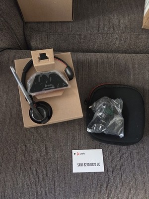 Poly Savi 8210/8220 UC Wireless USB-C Headset Adjustable Headband Boom Mic
