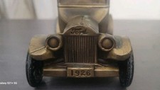 Vtg 1974 Banthrico Chicago Bronze Metal 1926 Ford Car Coin Bank