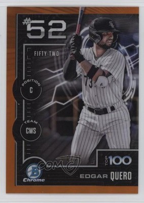 2025 Bowman Orange Refractor 1/25 Edgar Quero #BTP-52 Rookie RC 0e23