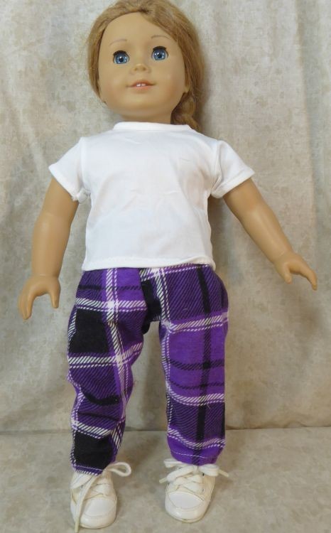 Doll Clothes Made2Fit Girl 18" in 2pc Flannel Plaid Pant Set Shirt