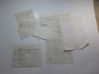 18 Antique Documents 1800s Mystic River Connecticut Ephemera Lot VTG Papers