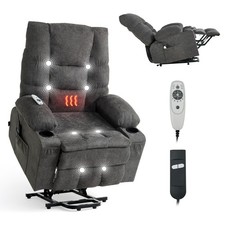 Uimoso Power Lift Recliner Chair w/ Massage Heat for Elderly Overstuffed Wide