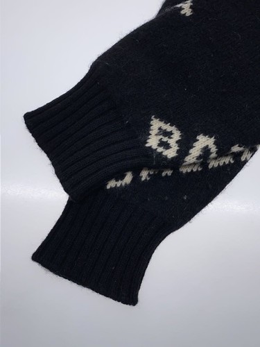 BALENCIAGA Knit Sweater 18aw ALL OVER LOGO CREWNECK XS Wool 555481 TI471 Used - Picture 6 of 8