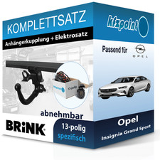 Für Opel Insignia Grand Sport 17- BRINK Anhängerkupplung abnehmbar + 13polig AHK
