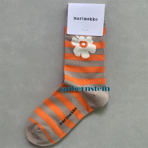 Marimekko Chaussettes Rétro Marée Saison Chaussettes Couleur Plantes et Fleurs Coton Chaussettes - Photo 11/62