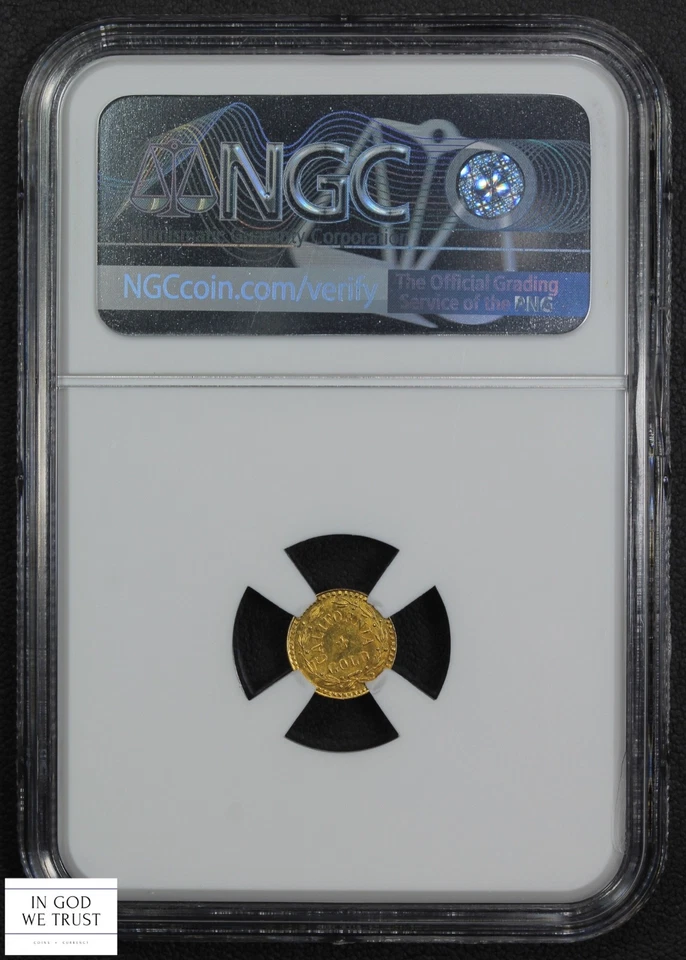 1852 Indian / Wreath Round California Gold Token NGC MS 67 - Image 2 of 4