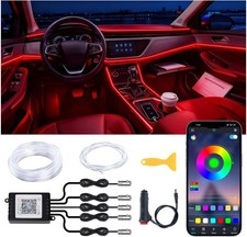 "Interior Car LED Strip Lights APP Control, 5 in 1 RGB 16 Million Colors Ambient