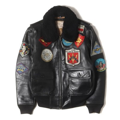 AVIREX Jacket Black Size: M | Current Top Gun Model G-1 Sheepskin Used BEEG-0