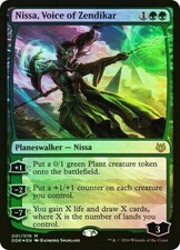 mtg magic nissa, voice of zendikar FOIL ENGLISH nissa duel voice decks promo