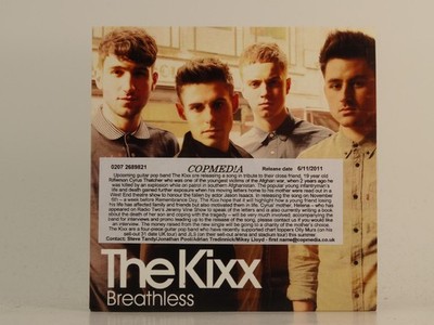 THE KIXX BREATHLESS (H1) 3 Track Promo CD Single including Card Sleeve BPM