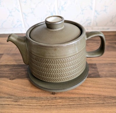 Vintage Denby Chevron Teekanne mit Boden