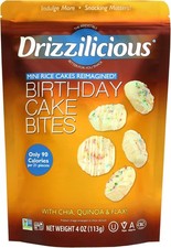 Drizzilicious Birthday Cake Mini Rice Cakes with White Chocolaty Drizzle 113g