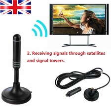Caravan Portable TV Digital HD Freeview Aerial Ariel DAB/FM Indoor Outdoor
