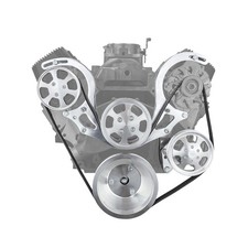 Chevy Bbc 454 Aluminum Complete Serpentine Engine Pulley Kit - Polished Chevy Bbc 454 Aluminum Complete Serpentine Engine Pulley Kit - Polished