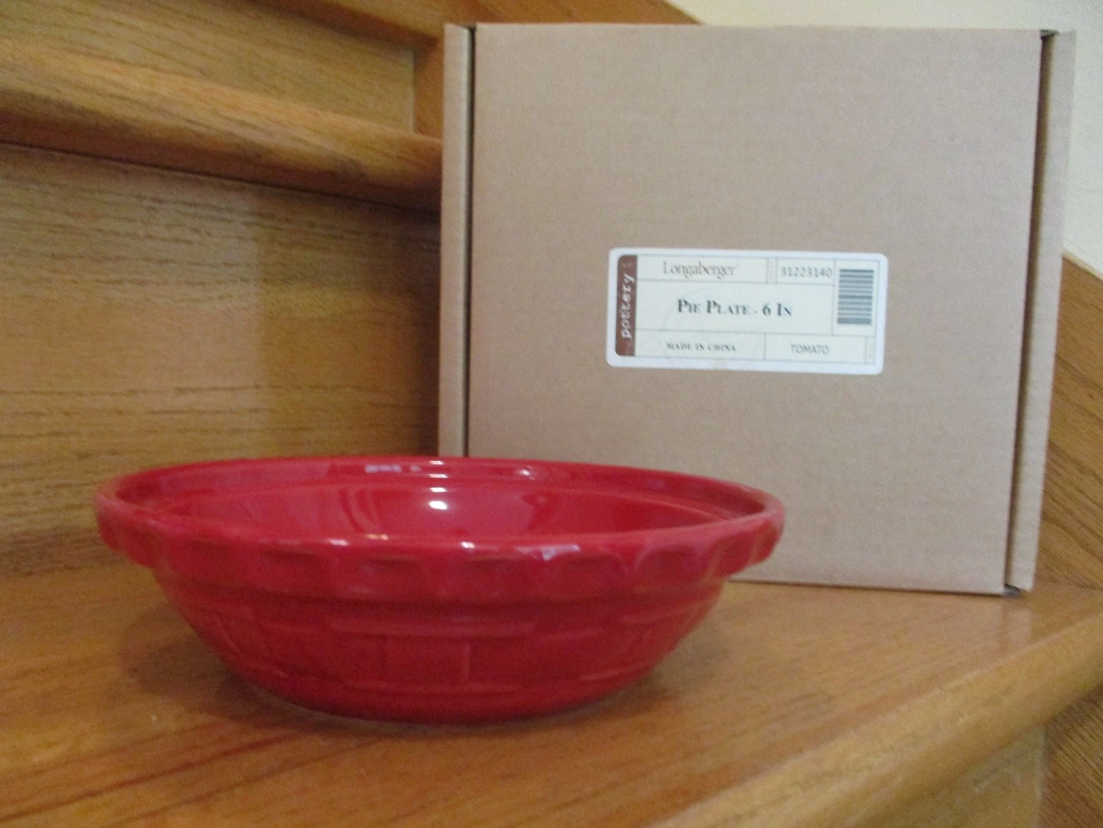Longaberger Tomato 6" Pie Plate red deep dish many uses nib *shipping included!*
Opens in a new wind