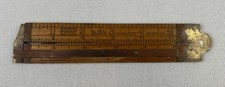 VTG Antique Stanley No. 36 1/2 Boxwood & Brass Folding Caliper Rule Made In USA