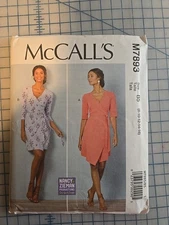 7893 McCall's Sewing Pattern Nancy Zieman Misses Dress Fitted Knit Size 8-16 UC