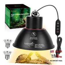 Reptile Heat Lamp Reptile Light Fixture 2Inch Shallow Dome with Dimmer and