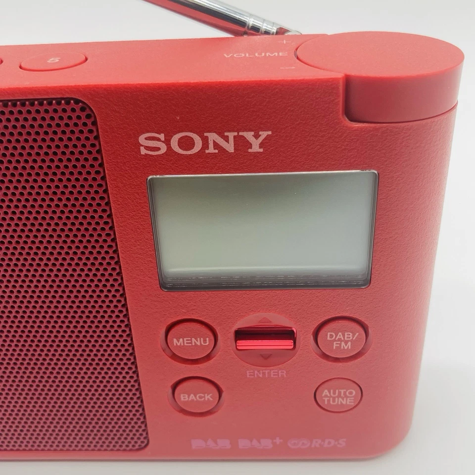 SONY XDR-S41D DAB+ Radio Digital DAB UKW-RDS Mono Tragbar LCD Display Rot Mini - Bild 3 von 4