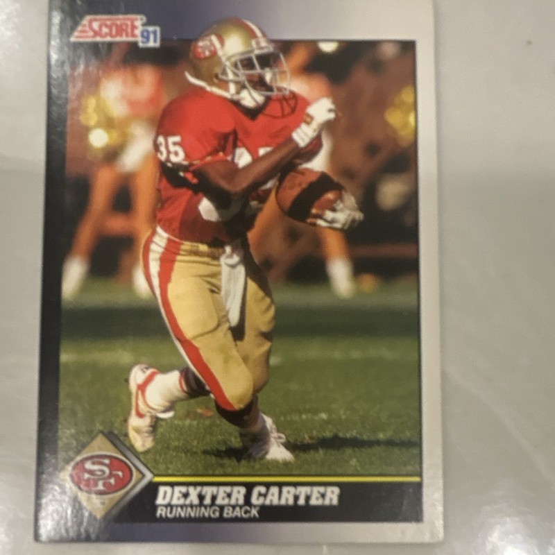 Score 1991 Dexter Carter San Francisco 49ers #546 Base Set NFL Trading Card