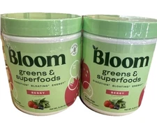 2 Bloom 9.26 Oz Each Nutrition Greens & Superfoods Powder Berry Expires 1/2026