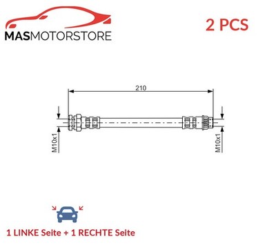 BREMSSCHLAUCH BREMSLEITUNG PAAR BOSCH 1 987 476 913 2PCS P FÜR DS 1.6L,2L,1.2L