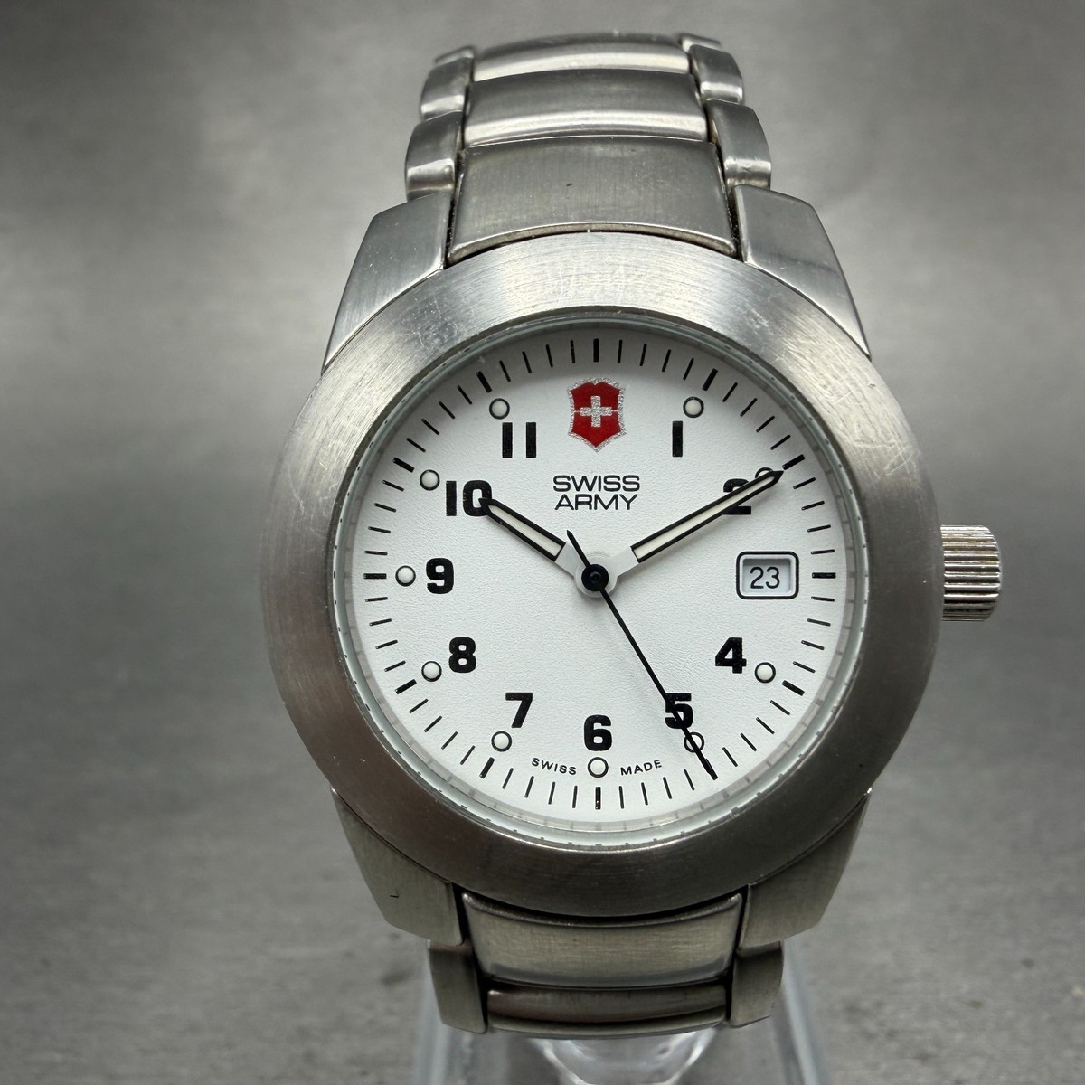 Victorinox Swiss Army Peak Watch Women 30mm White Dial Silver Tone 