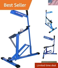 Portable Blue Flame Pitching Machine - Manual Operation for Baseball & Softball