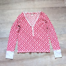 Victoria Secret Thermal Pajama V Neck Short Women Long Sleeve M