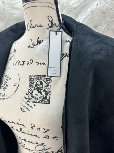 BAGATELLE GIACCA DRAPPEGGIO DONNA PLUS ECOPELLE Taglia 1X Colore Nero Nuova - Foto 4 di 7