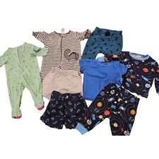 0-3 months boys lot of 8 pieces pajama top pants jacket mixed brands baby