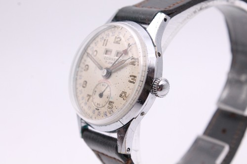 Reloj Mecánico Cornell Vintage 31mm Acero Trasero Triple Fecha Esfera Original - Imagen 6 de 7