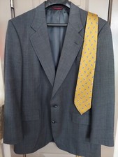 Jos A Bank Sport Coat Jacket 43 Long GREY Houndstooth Plaid FREE Jos A Bank TIE