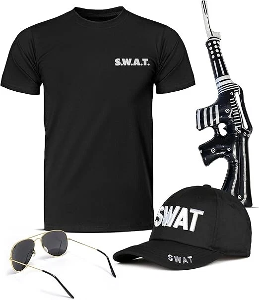 Costume Ghostbusters Costume Bambino SWAT Widmann - Completo Agente Speciale Con Accessori Costume Poliziotto Uomo - Foto 12