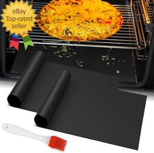 Oven Liners for Bottom of Oven, 2 Pack Resuable Large Thick Heavy Duty Teflon Ov