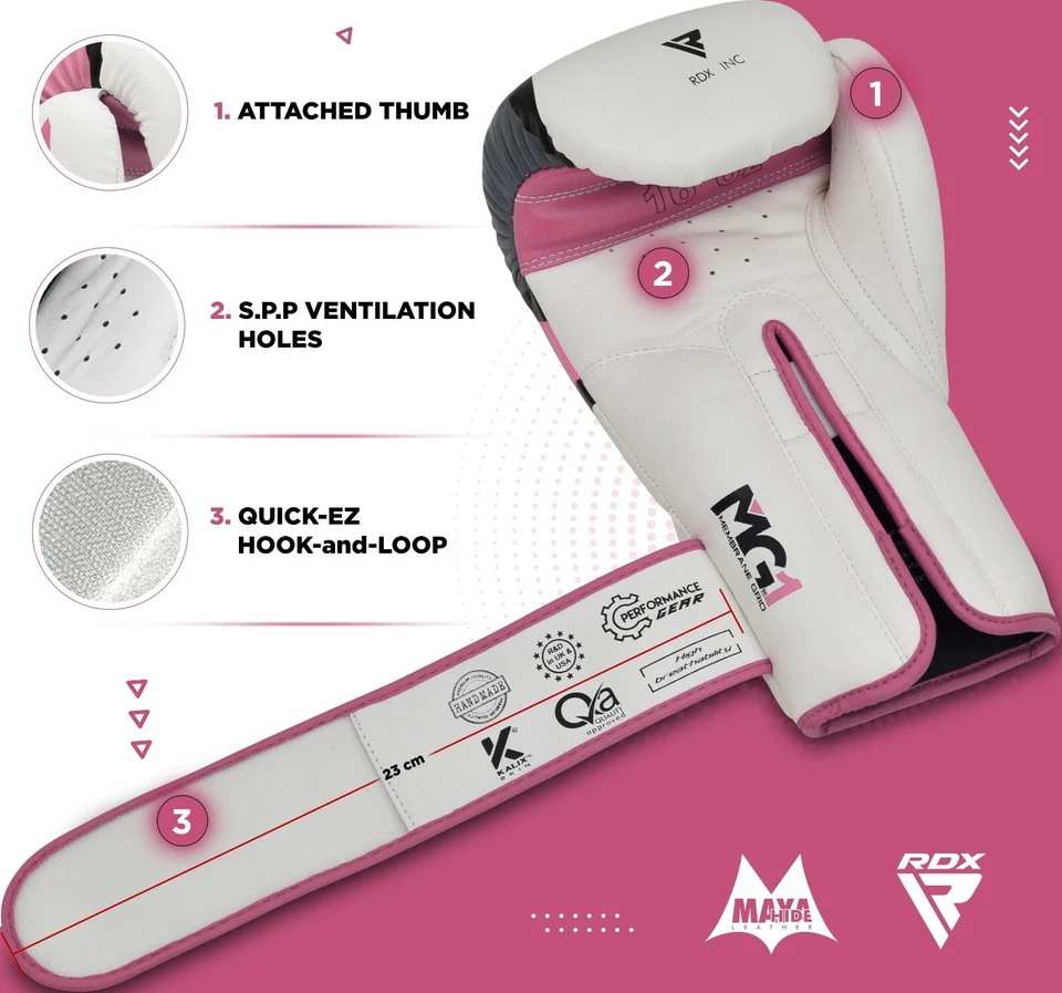 Women Boxing Gloves by RDX, MMA Gloves Punching Gloves Boxing Training Equipment - Image 2 of 4