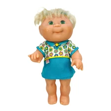 1996 Vintage Cabbage Patch Kids Doll Green Eyes Blonde Growing Hair Pigtails