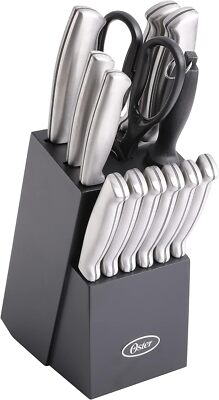 14 Piece Kitchen Knife Block Set High Carbon Stainless Steel With Sharpener
