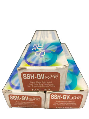 3 matrix gloss sync ssh-gv super sheer gold violet 2oz ea distressed box