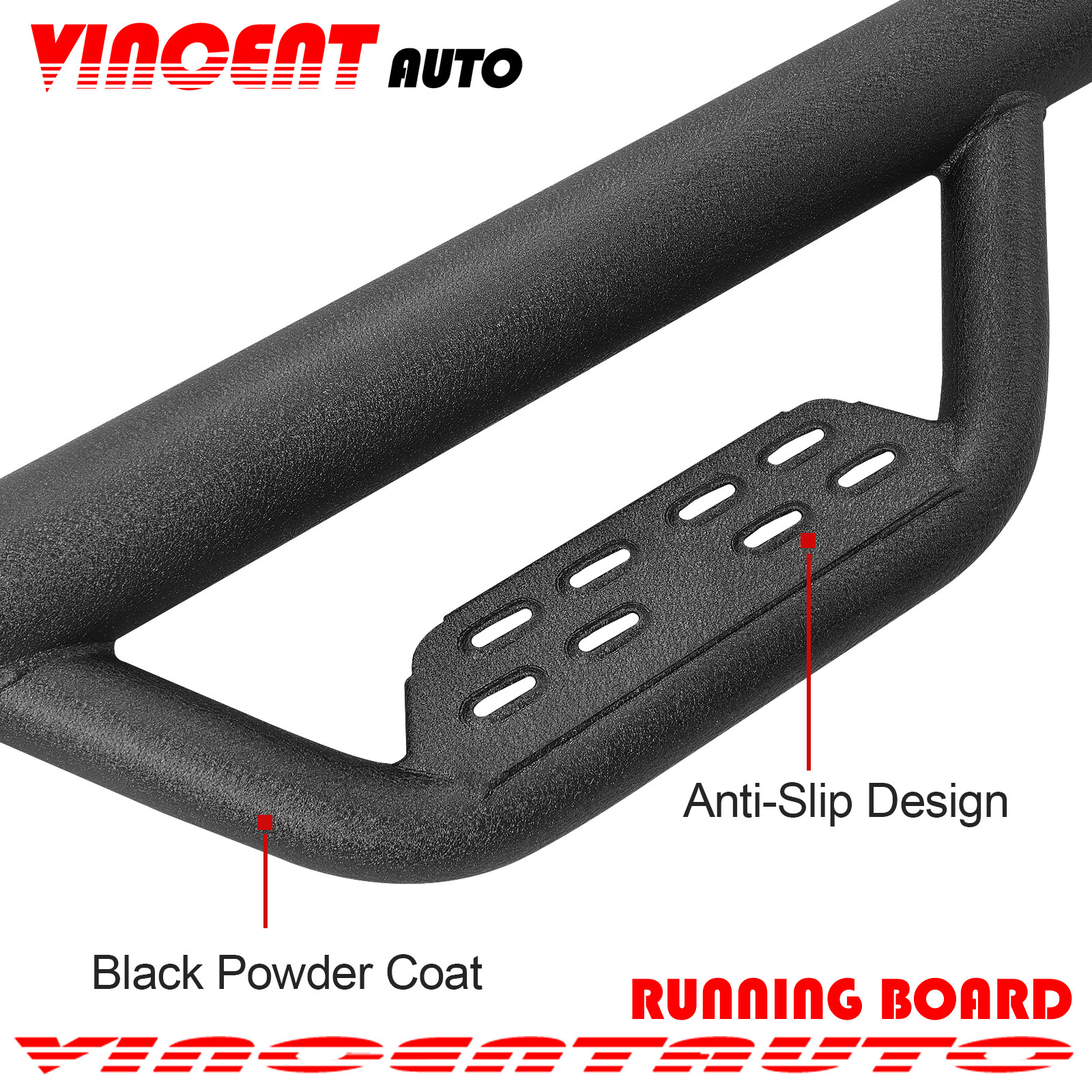 Black Nerf Bars For 2004-2024 Nissan Titan Crew Cab - Running Boards Side Steps 1 thumbnail image