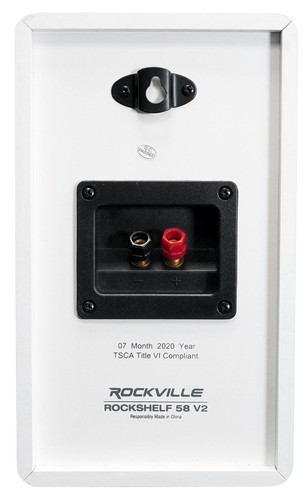 2) Altavoces de estantería para el hogar Rockville RockShelf 58W 5,25" + soportes ajustables blancos - Imagen 8 de 12