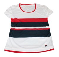 T) T-SHIRT Tennis Sport Shirt Fila FJL191011G Samira Weiss Blau Rot Gr. 128 Neu