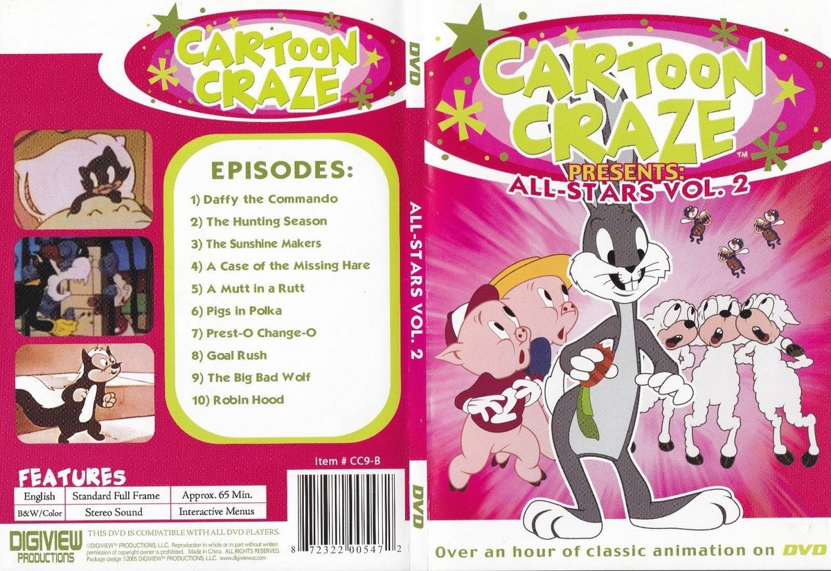 Cartoon Craze Presents - All-Stars Vol. 2 (DVD, 2006, Full Screen