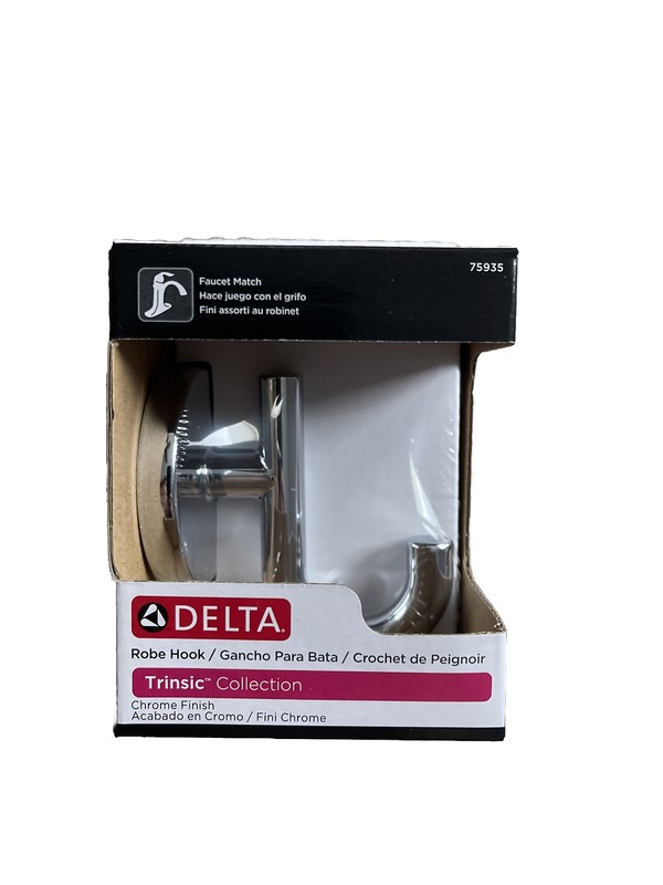 LOT OF 3 Delta 75935 Trinsic Robe Hook in Chrome Finish