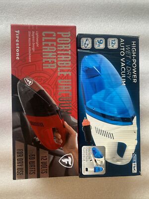 Two New 12V Handheld Auto Or Home Portable Vacuum Cleaner 12 Volts