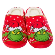 NEW, LADIES DR. SEUSS THE GRINCH HOUSE SLIPPERS, EXTRA LARGE (10)