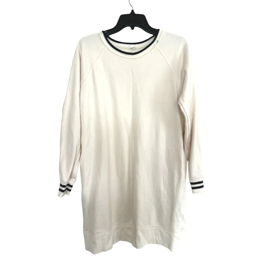 UNIQLO X-Long White Sweatshirt Black Details Size Large - Image 2 of 4