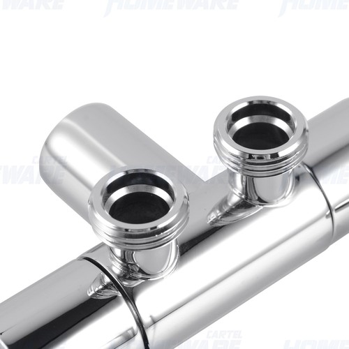 ACA Chrome Double Switch Brass Mini Cistern Cock Toilet Bidet Valve Dual Outlet - Picture 8 of 10